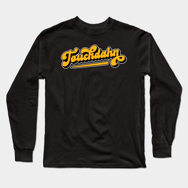 Touchdahn Funny Pittsburgh Football Steel City 412 Italics Long Sleeve T-Shirt by markz66